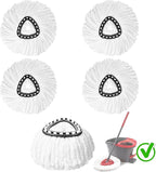 5-Pack Spin Mop Replacement Heads for O Cedar, 100% Microfiber Mop Head Replacement Fits Triangle Mop Replace, Easywring 1-Tank System, 360 Degree Spin Refill for Easy House Cleaning Floor Mopping