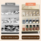Shoe Slots Organizer, Adjustable 15 Pack Shoe Stacker for Closet Storage, Clear Double Layer Space Saver, Durable and Stackable Shoe Holder for Sneakers Heels and Flat
