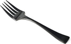 4-Pieces 18/10 Stainless Steel Big Service Fork and Spoon Flatware Set, Mirror Polishing Black