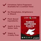 Laundry Detergent Sheets - Pre-Measured Laundry Sheets - Powerful Stain Removal - Gentle on Skin & Fabrics - Works in All Washers - Convenient. (Christmas Spice Fabric Softener)