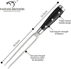 18 Pieces Damascus Kitchen Knife Set, 8 Piece Steak Knives, Non-slip ABS Ergonomic Triple Rivet Handle for Meat Fork, Knife Sharpener and Shears, 17 Slots Wooden Knife Block