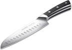 JARVISTAR Professional 7 Inch Chef's Santoku Knife, Ultra Sharp Vegetable Kitchen knife German Forged Steel, All-Purpose Nonstick Blade for Home Cooking Cutting Food