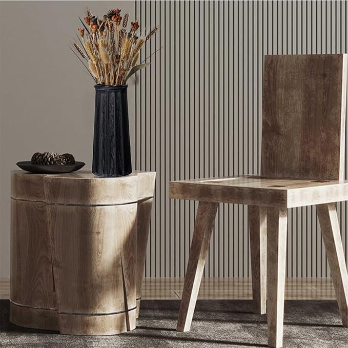 Black Vintage Vase, 10 Inches Antique Glass Vase Rustic European Unique Chic Style for Tabletop, Kitchen, Office, Living Room Decoration