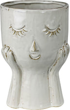 HomArt June Face Vase, 7-inch Height, Ceramic