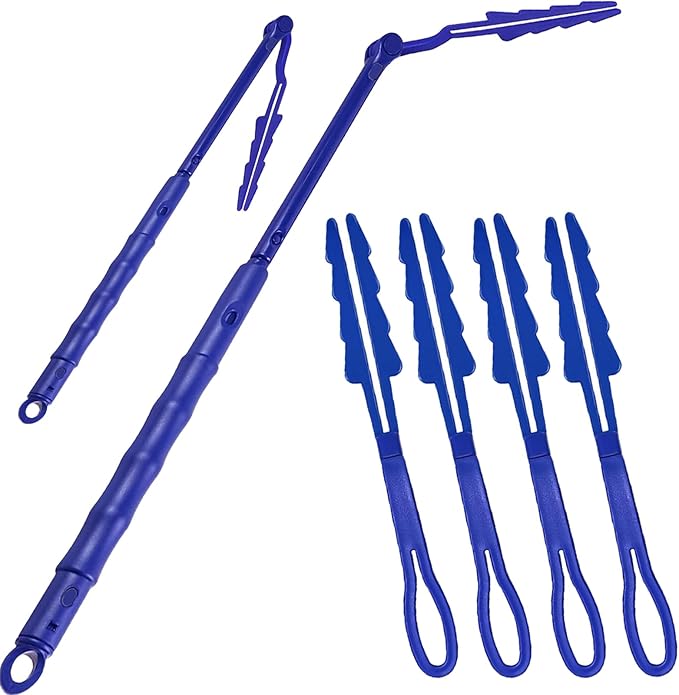 Replacement Handles Compatible with Swiffer Duster Refill, Swiffer Duster Extended Handle,Foldable & Extendable Dust Handle Only(Blue 5pcs)