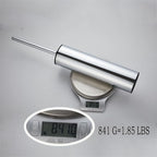 Freestanding Luxury Toilet Brush 304 Stainless Steel Toilet Brush and Holder 19-Inches Tall Round Rust Resistant Anti-Odor and Easy to Clean with Polished Chrome Finished