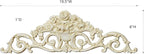 Touch of Class Giovana Ivory Acanthus Leaves and Roses Wall Topper - Picture Enhancements - Wall Decor Hanging for Bedroom, Bathroom, Dining Room, Living Room, Office