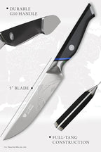 Dalstrong Steak Knife Set-8pc Set-5"- Game of Thrones™ Knife -German Premium Steel Full Tang-Professional G10 Handle-Collection Item Steak Cutting Knife