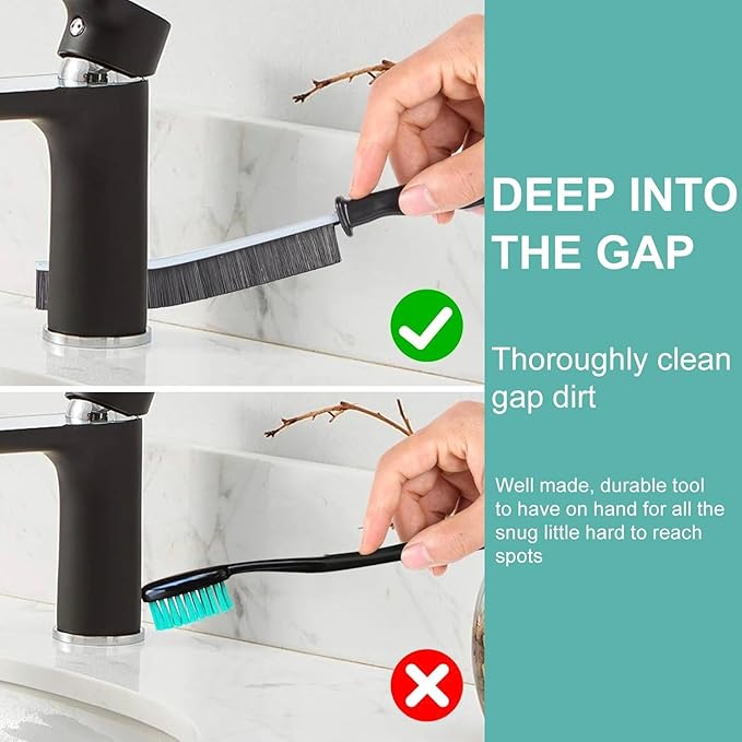 3 Pcs Crevice Cleaning Brush Multifunctional Hard Bristle Gap Cleaning Brush Tool, Grout Brush for Household Use, Home, Kitchen, Bathroom, Window, Vehicle, Faucets, Toilet, Grout