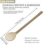 Ceramic Small Coffee Spoon Retro Small Porcelain Spoon Mini Teaspoons For Coffee Sugar Dessert Cute Tableware Pack of 3