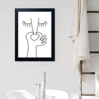 Funny Bathroom Wall Decor Black and White Bathroom Wall Art Framed Toliet Art Print Painting Decor Artwork