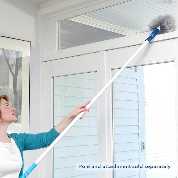 Unger Cobweb & Corner Duster – Dusters for Cleaning, Compatible with Telescopic Poles, Dusting Tools, Great for Ceilings, Moldings, HVAC & Floor Vents, and Corners