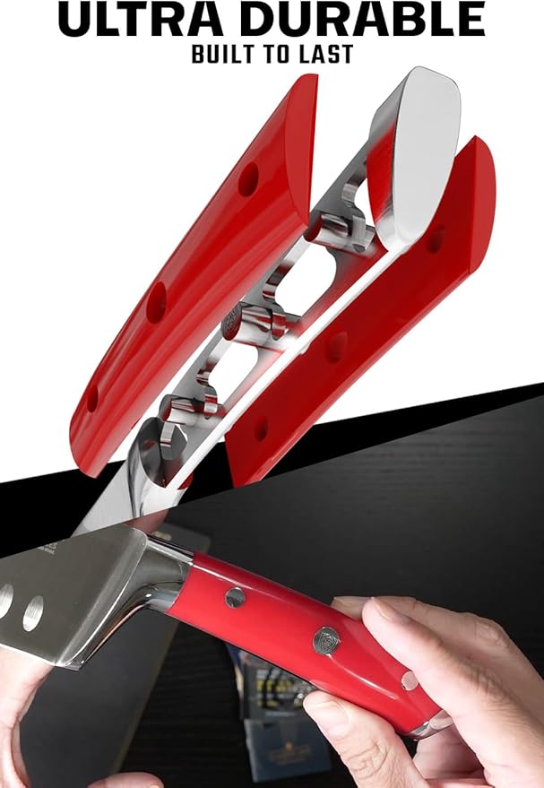 Dalstrong Santoku Knife - 7 inch - Gladiator Series - High Carbon German Steel - Crimson Red ABS Handle Kitchen Knife - Vegetable Knife - Sheath Included - Cooking Chef Knife - NSF Certified