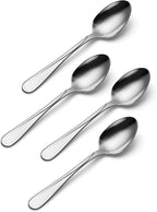 Oneida Flight Everyday Flatware Teaspoons 18/0 Stainless Steel, Set of 4, Silver