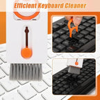 11-in-1 Keyboard Cleaning Kit, Laptop Cleaning Kit Keyboard Brush Cleaner Electronics Cleaner for Cell Phone/Earbuds/Camera Lens/Computer with Multifunctional Cleaning Tool (Orange)