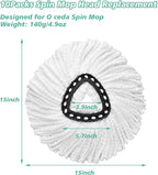 10 PCS Spin Mop Replacement Head for Ocedar,100% Microfiber Mop Heads Replacements with Cedar Mop Replace,360 Degree Round Refill Mop Head for Easy House Cleaning Floor Mopping,Make Cleaning Easier