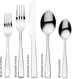 Godinger Silverware Set, Flatware Sets, Mirrored Stainless Steel Cutlery Set, Spoons Forks Knives, 20 Piece Set, Service for 4