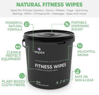 Wipex Gym Wipes for Equipment Bundle - Get 2 Buckets (1) Lemongrass & (1) Lavender Plant-Based Fitness Equipment Wipes, Clean Surfaces & Mats, Safe Gym Cleaner & Peloton Bike, 400 Count (Pack of 2)