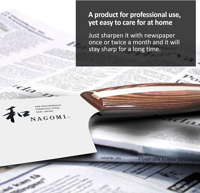 NAGOMI] 7-Inch All-Purpose Knife for Meat, Fish, Vegetables | Professional-Quality Japanese SANTOKU Kitchen Knife with Ergonomic Handle | Stainless Steel Ultra Sharp | Gift Box