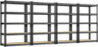 REIBII Storage Shelves 2020LBS Garage Shelving Heavy Duty Metal Shelving 5 Tier Metal Shelf for Garage Pantry Closet Kitchen Basement 28" W x 12" D x 59.8" H, 4 Pack