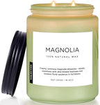 M&SENSE Magnolia Jasmine Romantic Scented Candle, 19.4oz 110 Hours Long Lasting Clean Non Toxic All Natural Soy Wax Candle for Relaxing & Stress Relief, 2 Wick Home Fragrance Gifts for Home Decor