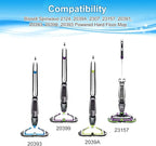 6 Pack Mop Pads Replacement Compatible with Bissell Spinwave Mops 2124 2039 2037 2039A Series Steam Mop Pads for Bissell Spinwave Hard Floor Cleaning Kits 2 Soft Pads, 2 Scrubby and 2 Heavy Scrub Pads