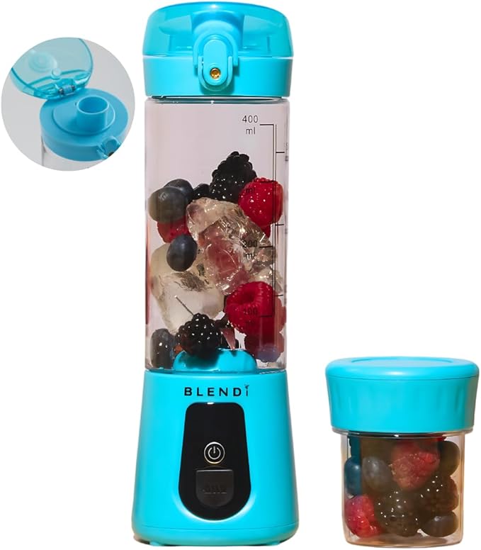 BLENDi Pro+ Portable Blender (New 2025 Model, 17.5oz, Turquoise) – Upgraded 120W Motor, USB-C Rechargeable, Cordless Personal Blender Smoothies & Shakes – BPA-Free, Self-Cleaning, Travel-Friendly