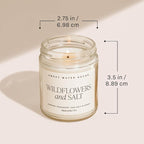 Sweet Water Decor Merry Christmas Scented Candles - Christmas Stocking Stuffers Soy Candles with Cypress & Lemon Scent - Christmas Candles with 40 Hours Burn Time - 9Oz Gold Lid Clear Jar Wax Candles