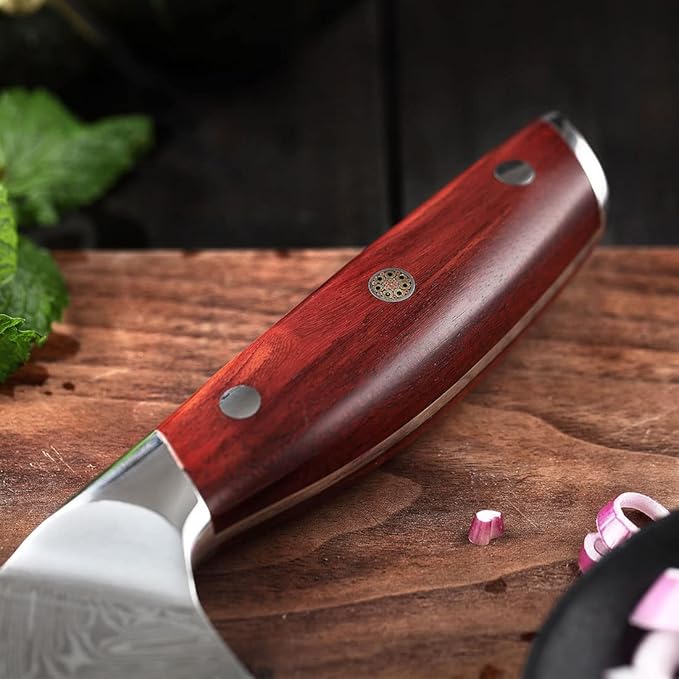 YARENH Santoku Knife 7 Inch, 67-Layer Damascus Steel Chef Knife, Sharp Long-Lasting Sharpness, Rust-Resistant, Kitchen Knife for Professional and Home Use