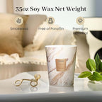 M&SENSE NoirAir Scented Candles for Home, 3-Wick Highly Scented Jar Candles, Extra Large Candle 35 Oz 150 Hours Long Lasting Burning, Relaxing Aromatherapy Candle for Stress Relief, Meditation