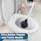 Hushee 4 Pcs Toilet Plunger Bulk Heavy Duty for Bathroom Double Thrust Force Cup Commercial Toilet Bowl Plunger Pump Clogged Solution for Bathroom Hotel Stores