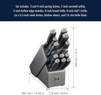 Silvercap 14 Piece Knife Block Set, Black