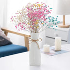 Boho Ceramic Vase with Rope, 8.2" H, Rustic Flower Vase Classic Style for Dried Flowers Fresh Flowers, Fit for Fireplace Bedroom Kitchen Living Room Centerpieces Office Desk