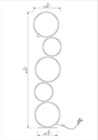 SomSom Modern LED Floor Lamp - Very High Brightness, Indoor Lamp - Living Room Standing Light - Alternative to Halogen - Built in Touch Dimmer - White