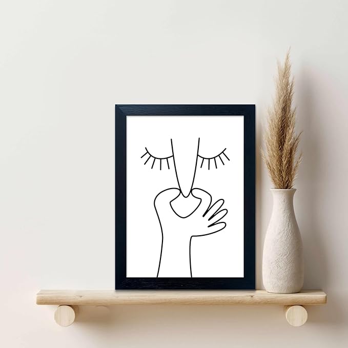 Framed Black and White Bathroom Wall Decor Funny Bathroom Wall Art Bad Smell Humor Canvas Print Artwork for Washroom Sign Decor