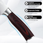 Fillet Knife 7 Inch, Razor Sharp Boning Knife High Carbon Stainless Steel for Fish Meat Poultry Cutting, Japanese Style Fish Knives with Flexible Ergonomic Pakkawood Handle