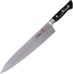 Hattori Japanese Chef’s Knife, FH-7L Professional Gyuto Knife, VG-10 Cobalt Steel Pro Kitchen Knife with Ergonomic Black Linen Micarta Handle, 9.4 inch