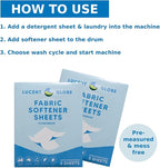 Laundry Detergent Sheets - Pre-Measured Laundry Sheets - Powerful Stain Removal - Gentle on Skin & Fabrics - Works in All Washers - Convenient. (Fragrance free - 5 Sheet Pack)