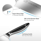 8 Inch German Chef Knife in EN1.4116 High Carbon Steel, Ultra Sharp Non-Slip Full-Tang Handle Kitchen Knife, Dishwasher Safe Rust Resistant Chefs Knife, Thoughtful Birthday Gifts for Women