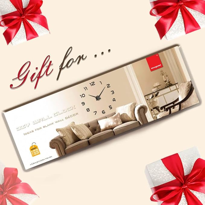 VANGOLD Design 3D Wall Clock for Classroom Decor