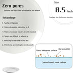 Amazon 6-Piece 8.5" White Dinner Plates Lightweight Round Plates, Simply Dessert Plate, Triple Layer Glass and Chip Resistant, for Microwave and Dishwasher Safe Scratch Resistant, Winter Frost White