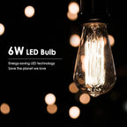 Industrial Standing Lamp with Gold Glass Lampshade, 6W LED Bulb Included, Modern Style with Foot Switch, Bright LED for Living Room, Bedroom, Office