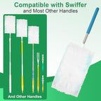 180° Microfiber Duster Refills with 5-Level Adjustable Telescopic Handle (12"-31"), 20 Count Heavy Duty for Swiffer Duster, Multi-Surface Dusters for Cleaning Furniture, Blinds, Electronics & Corners