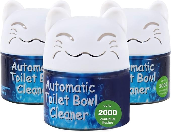 Toilet Bowl Cleaner | Automatic Long-Lasting Toilet Bowl Cleaner Tablets | Easy-To-Use, Septic Safe Toilet Cleaner in Bottle | Powerfully Cleans and Prevent Stain Build Up | 3 Count