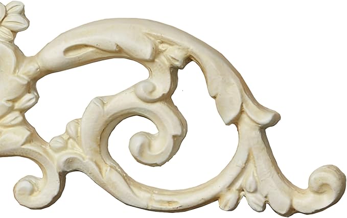 Touch of Class Giovana Ivory Acanthus Leaves and Roses Wall Topper - Picture Enhancements - Wall Decor Hanging for Bedroom, Bathroom, Dining Room, Living Room, Office