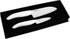 KYOCERA Revolution 2-piece Ceramic Knife Gift Set, 5.5 inch Santoku and 3 inch Paring, White
