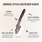 COOLINA Machado Handmade Butcher Knife, Macho Cleaver Knife for all Heavy-duty Chopping, Cutting Meat, Vegetables