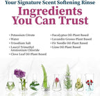 Fabric Softening Conditioner for Clothes| Safe for Babies & Kids with Sensitive Skin | Plant-Based | Includes 4 Refills| Signature Scent Rinse(200 Loads)