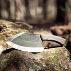 COOLINA Lixy Cleaver Chef Knife, 8.7-in Hand-forged High Manganese Clad Steel, Full Tang Butcher Knife, Razor Sharp Kitchen Knife for Camping, Outdoor Cooking, Slicing, Cutting Meat