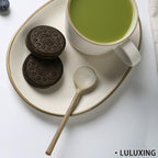 Ceramic Small Coffee Spoon Retro Small Porcelain Spoon Mini Teaspoons For Coffee Sugar Dessert Cute Tableware Pack of 3